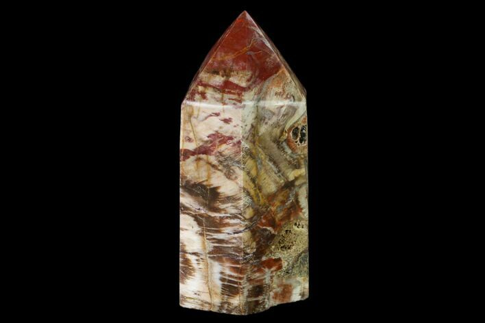 Colorful, Polished Petrified Wood Obelisk - Triassic #137413